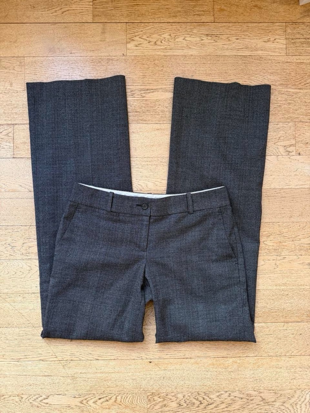 Vintage Ann Taylor Gray Plaid Wide Leg Trousers